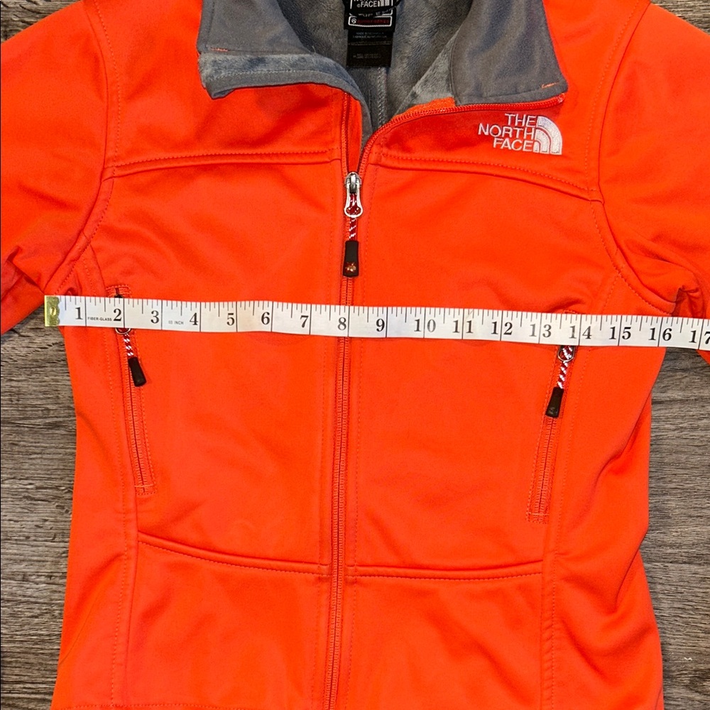 The North Face Summit Series Windstopper Softshell Jacket Orange Fleece Lined XS - Picture 6 of 12